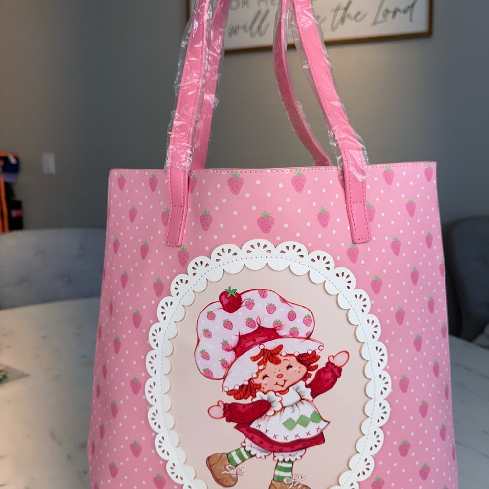 Pink Strawberry Tote Bag